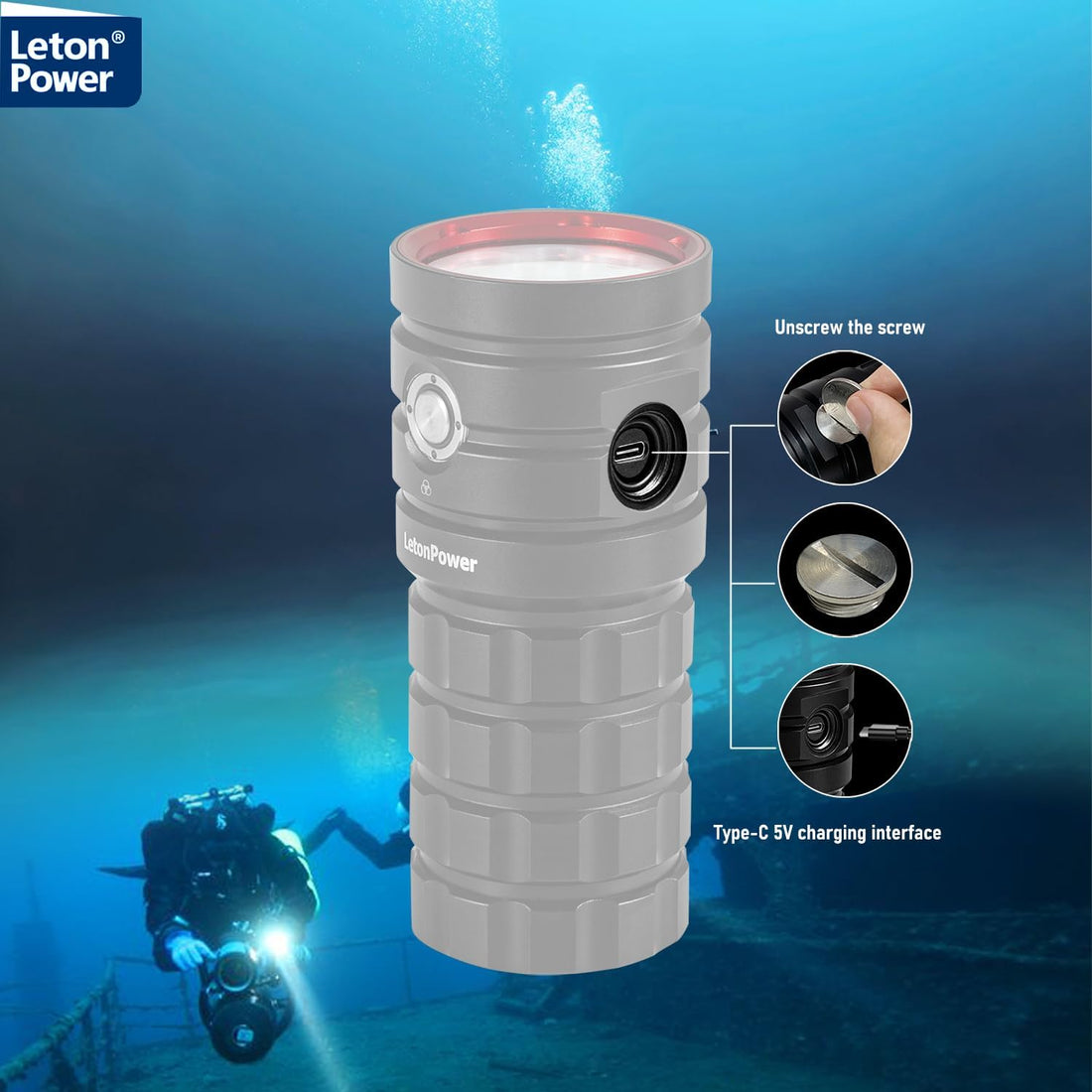 Dive Light Spare Screws for Turbo S/SX/S Pro - Type-C Charging Port Screws