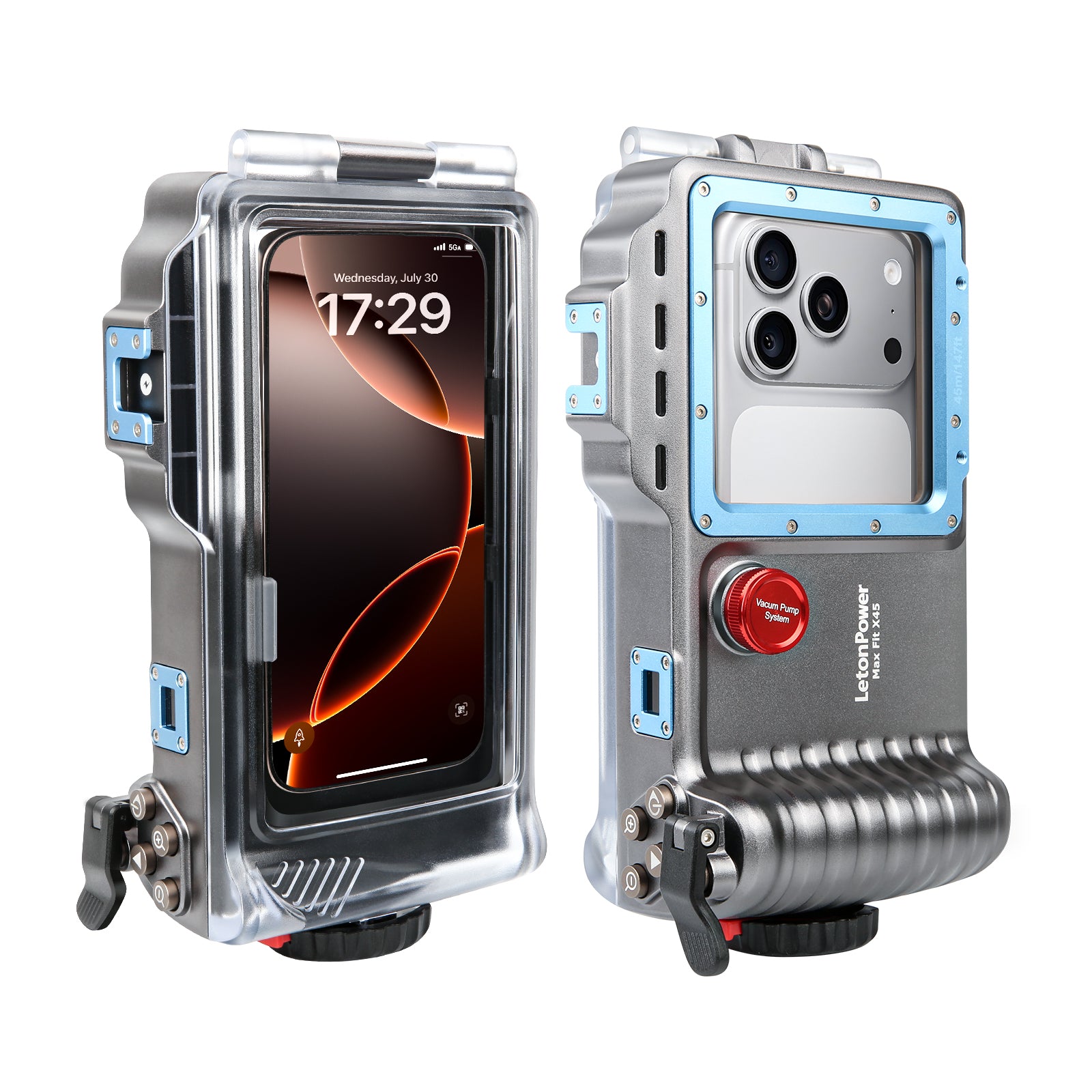 Blue waterproof phone case