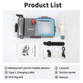 Blue waterproof phone case