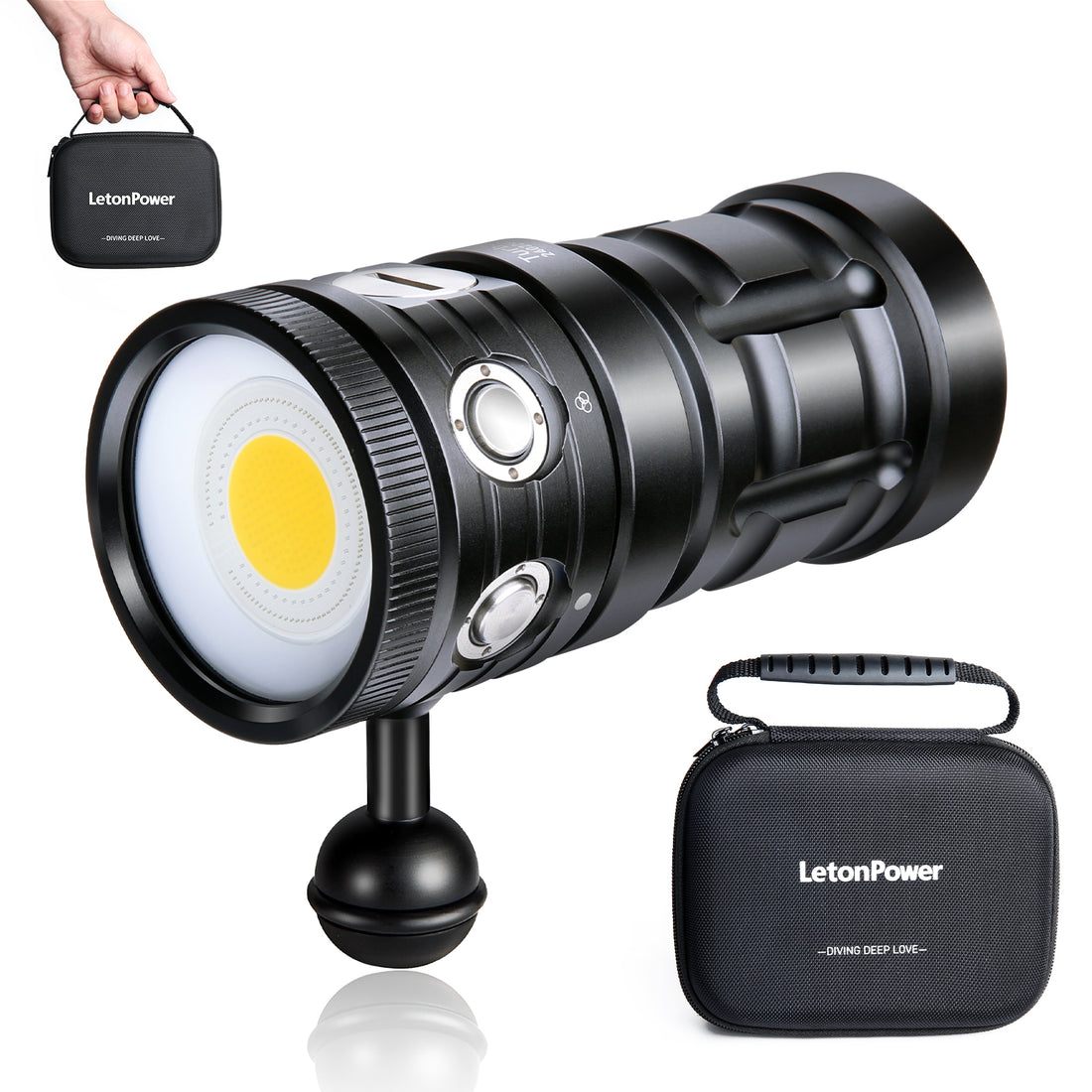 Turbo S Underwater Video Light (10000 Lumens/Floodlight Diving Light)